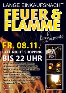 Bild vergr&ouml;&szlig;ern: Plakat Feuer und Flamme f&uuml;r Damme