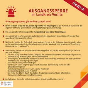Bild vergr&ouml;&szlig;ern: Schaubild zur Ausgangssperre LK Vechta