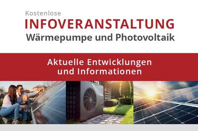 Informationsveranstaltung zu den Themen Wärmepumpen und Photovoltaik
