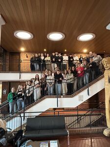 Deutsch-franz&ouml;sischer Sch&uuml;leraustausch - Begr&uuml;&szlig;ung im Rathaus