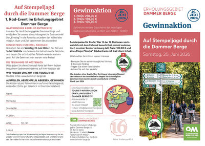 Herzlich willkommen zum 1. Rad-Event im Erholungsgebiet Dammer Berge