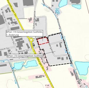 Bild vergr��ern: Geltungsbereich zur 1. �nderung des Bebauungsplanes Nr. 170 