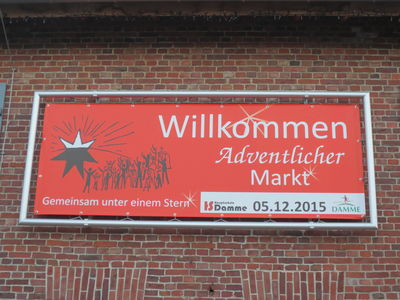 Bild vergrößern: Dammer Weihnachtsbaum Banner Adventlicher Markt